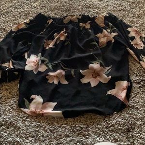 Beautiful off the shoulder shirt, flower design